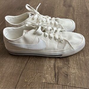 Nike Court Legacy Cream White Canvas Sneakers 10